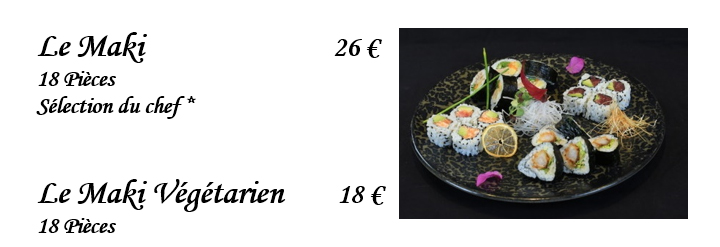 Auberge du Pêcheur Saint Florent - Sushis et maki