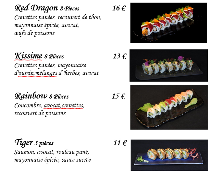 Auberge du Pêcheur Saint Florent - Sushis