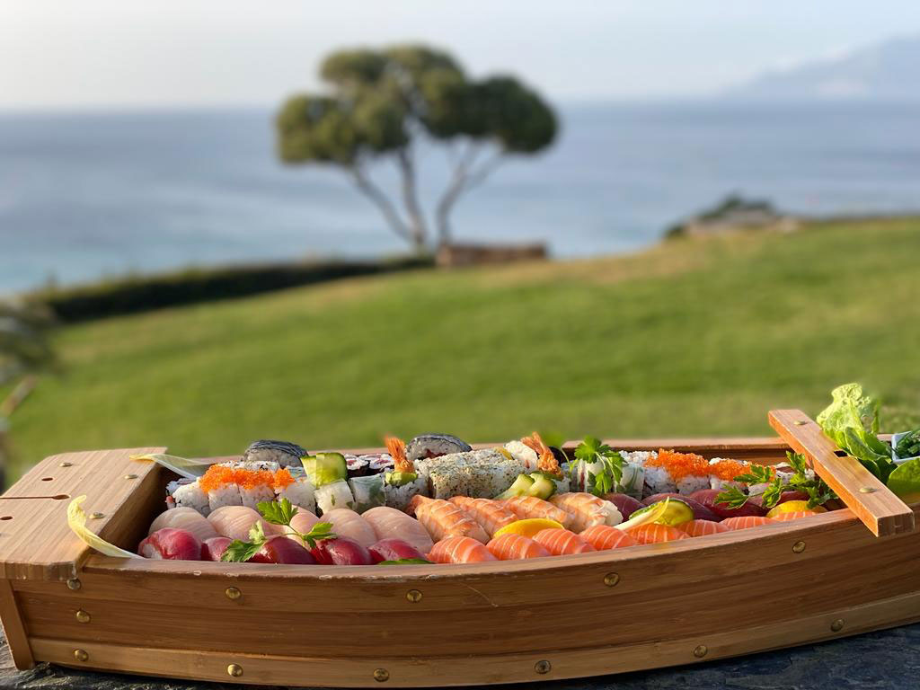 Auberge du Pecheur Saint Florent - présentation des sushis