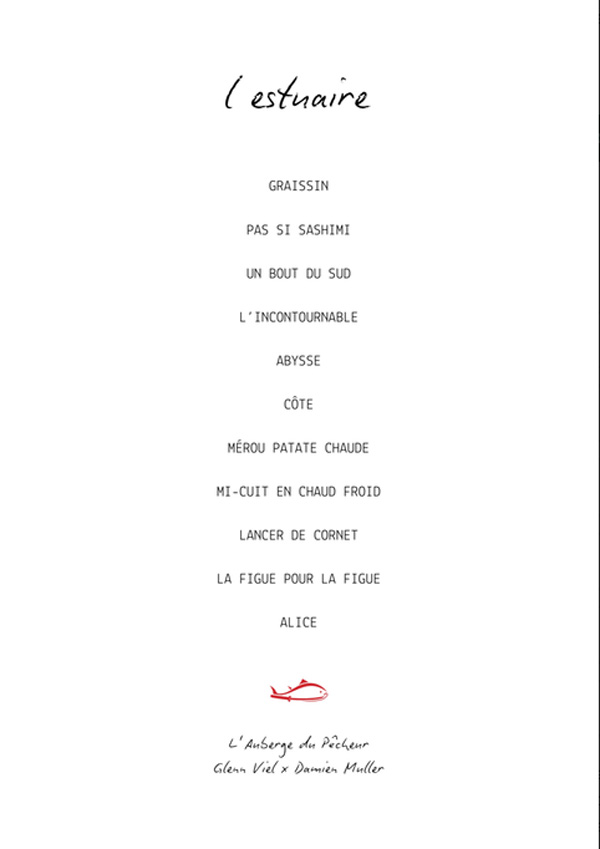 Auberge du Pecheur Saint Florent - Menu l'Estuaire en 10 temps